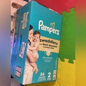 84-pack, size 2, swaddler pampers.
